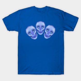 Triplet halloween spooky skull look at your eyes T-Shirt